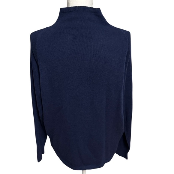 TAHARI 100% Cashmere Sweater Elegant Mock Neck Varying Knits/Textures Sz Med - Picture 6 of 9